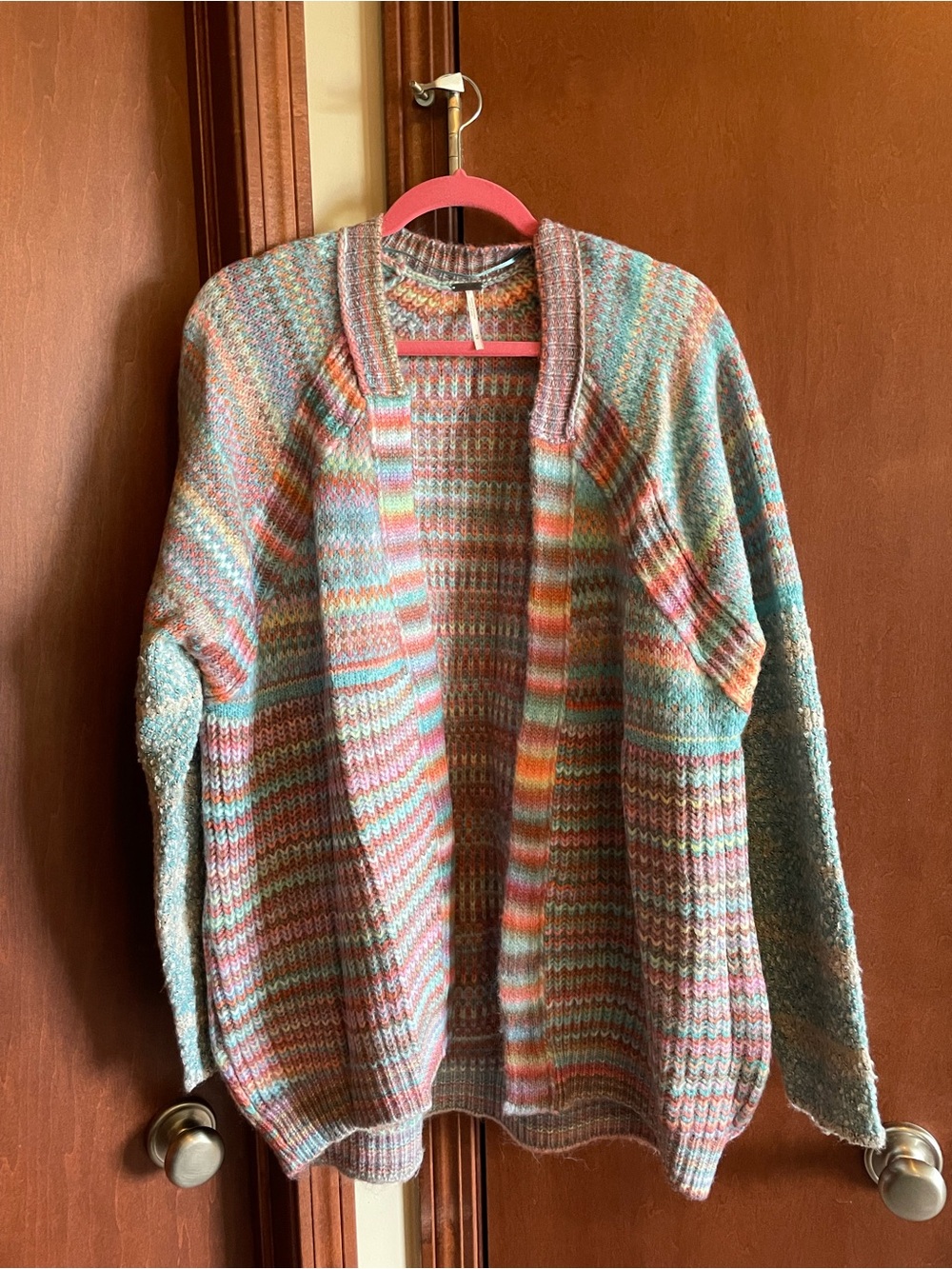 Free People Multi-Color Open-Front Women’s Sweater Cardigan NWOT